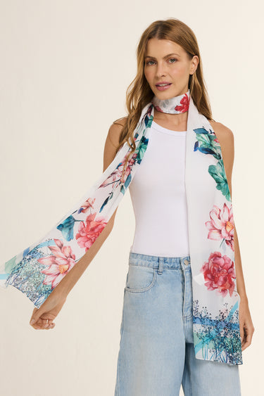 Kenzo scarf in polyester mousseline | 45x210cm