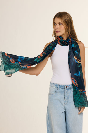 ECHARPE GRAND MOSQUE IN POLYESTER MOUSSELINE | 45X210CM