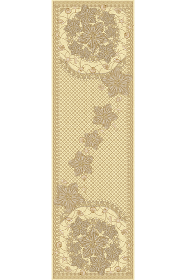 Echarpe Ritos de Mar dourado em mousseline de seda | 60x210cm