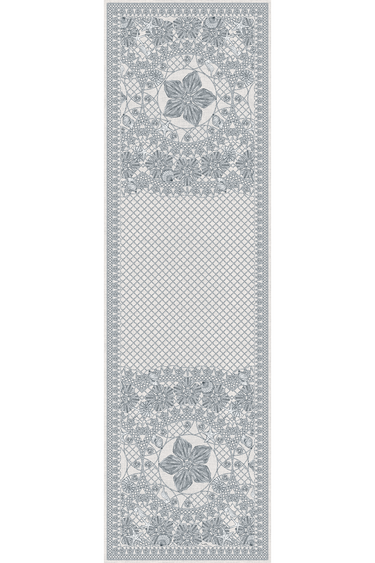 Echarpe Ritos de Mar prateado em mousseline de seda | 60x210cm