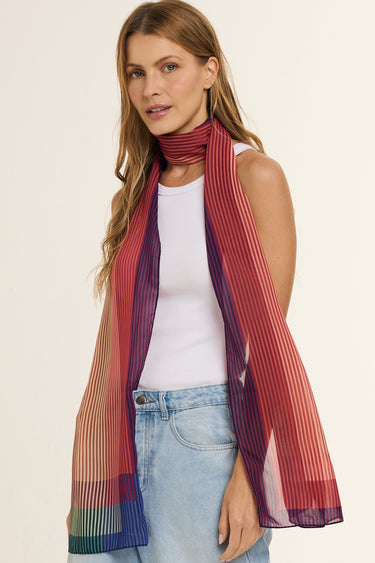 Silvia scarf in polyester mousseline | 45x210cm