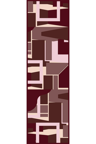 PRÉ-VENDA - Echarpe Geométrico em mousseline de seda | 60x210cm