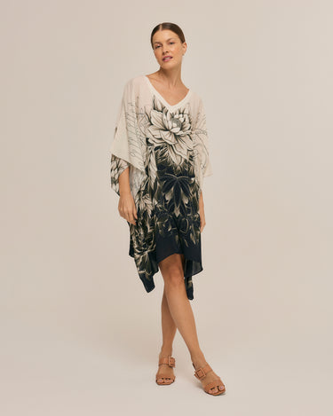 Kaftan curto de viscose Empodere-se