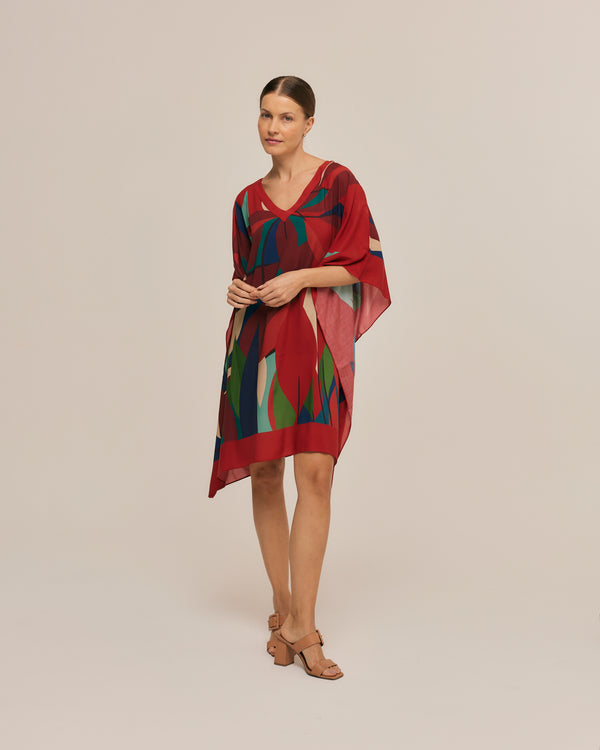 Kaftan curto de viscose Julie