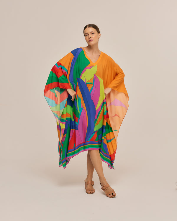 Kaftan curto de viscose Neiva