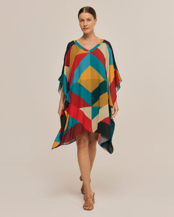 Kaftan curto de viscose Pyramid