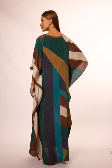 Kaftan longo de seda A Negra
