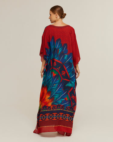 Kaftan longo de viscose Amazônia Indígena