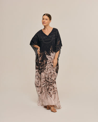 Kaftan longo de viscose Empodere-se