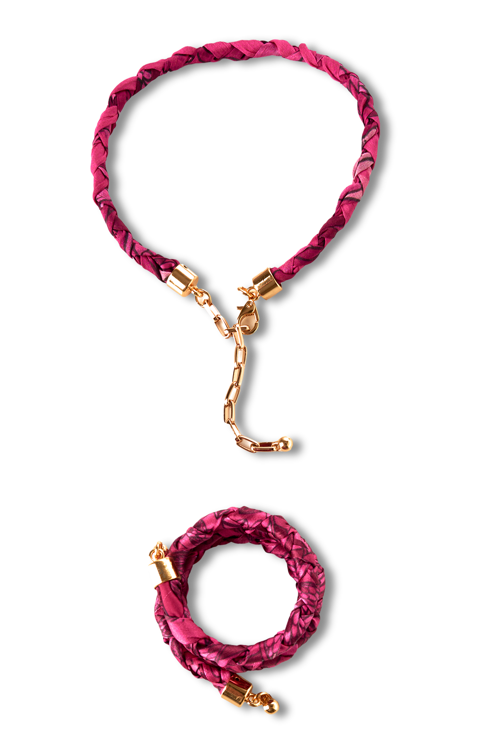 Kit Ramos de Púrpura pink | necklace + spiral bracelet