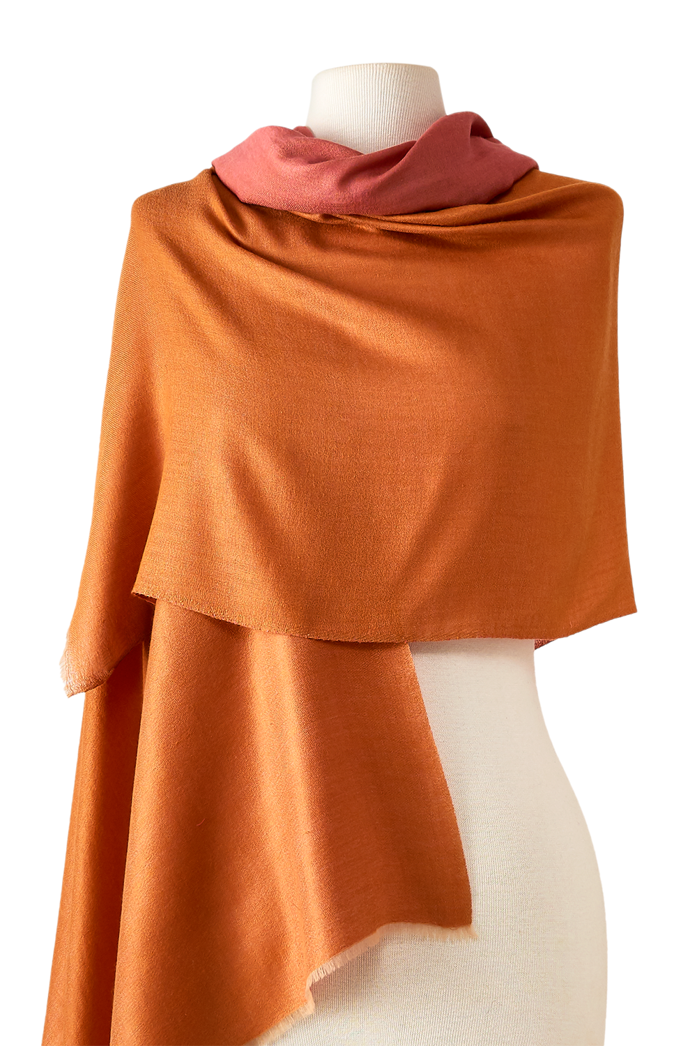   - Cashmere Premium dupla face rosé/laranja- Scarf Me 