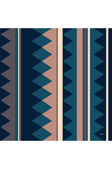 Max lenço Listrado Atemporal em mousseline de seda | 130x130cm