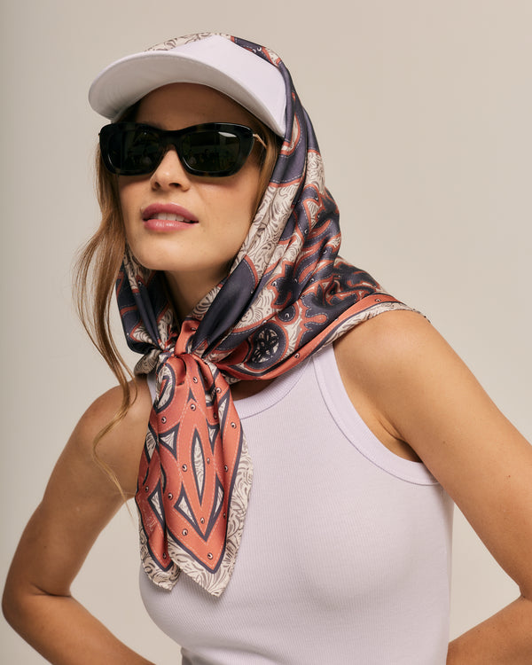 Chaps Western scarf in polyester satin | 90x90cm