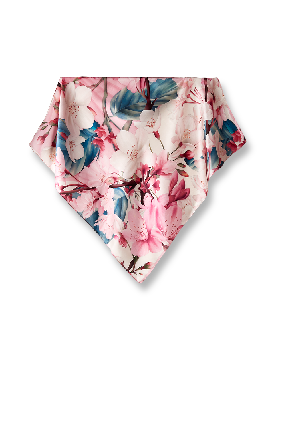 Cerejeiras Benevolência scarf in silk satin | 65x65cm