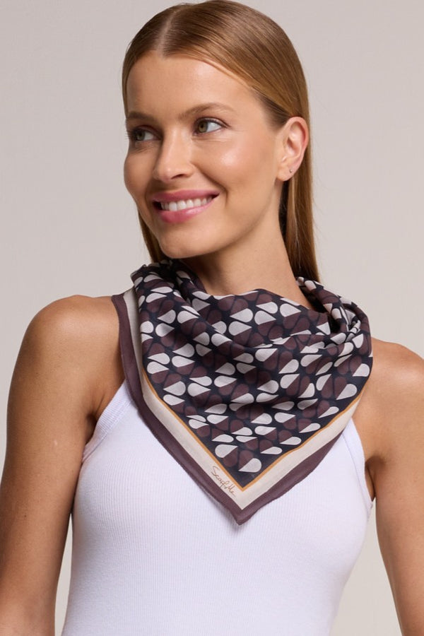 Bandana Copas Listrado em algodão | 65x65cm