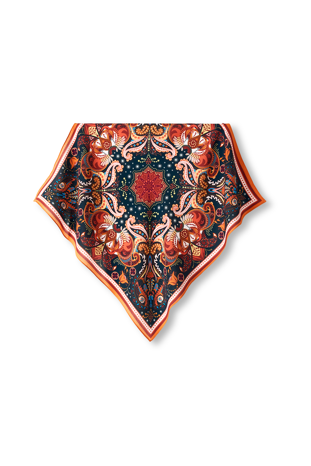 Mandala Cashmere scarf in viscose | 40x40cm