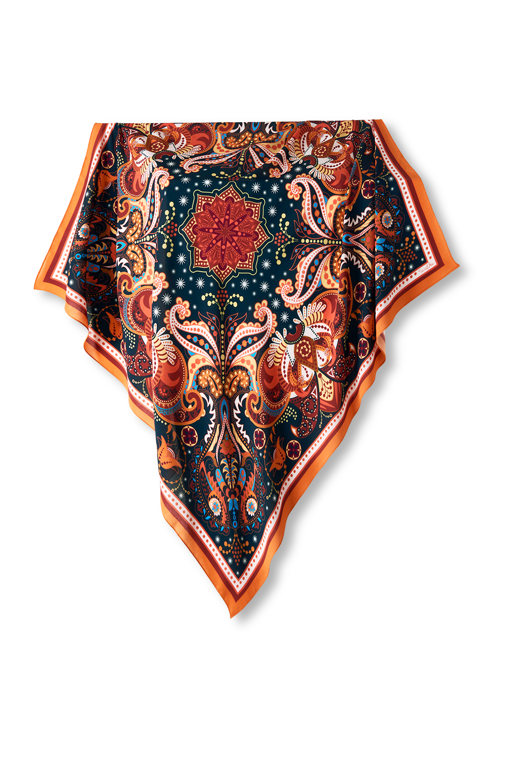 Mandala Cashmere scarf in viscose | 90x90cm