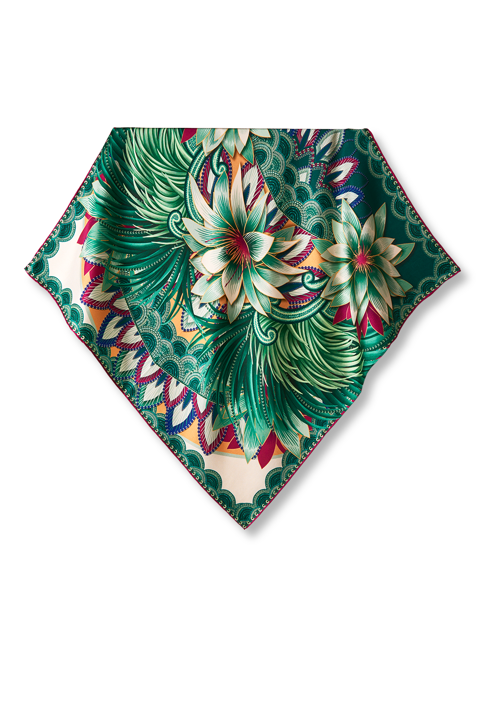 Allegory scarf in silk twill | 65x65cm