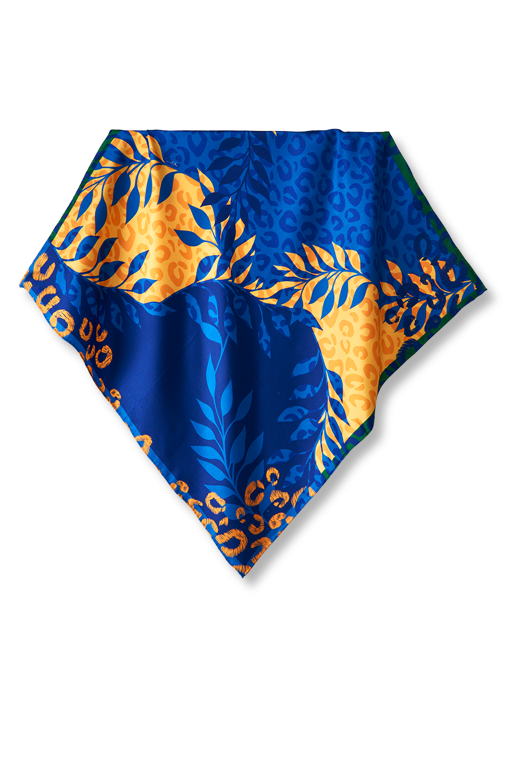 Blue Brasil Animal scarf in silk twill | 65x65cm