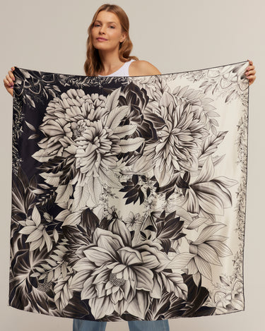 Lenço de seda double face Empodere-se + Embalagem Premium & Cartão