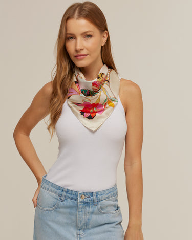 Lenço Filipa em cetim de poliéster | 50x50cm