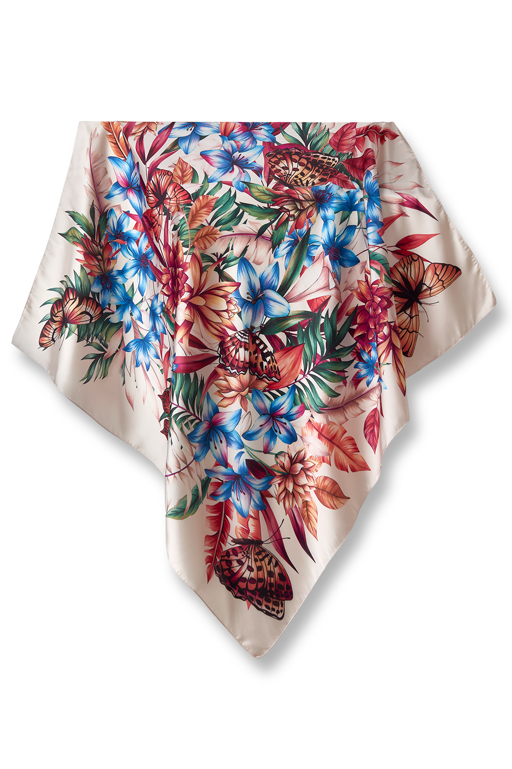 Flora Light scarf in polyester satin | 90x90cm