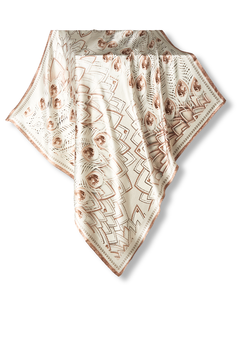 Golden Glow scarf in silk satin | 90x90cm