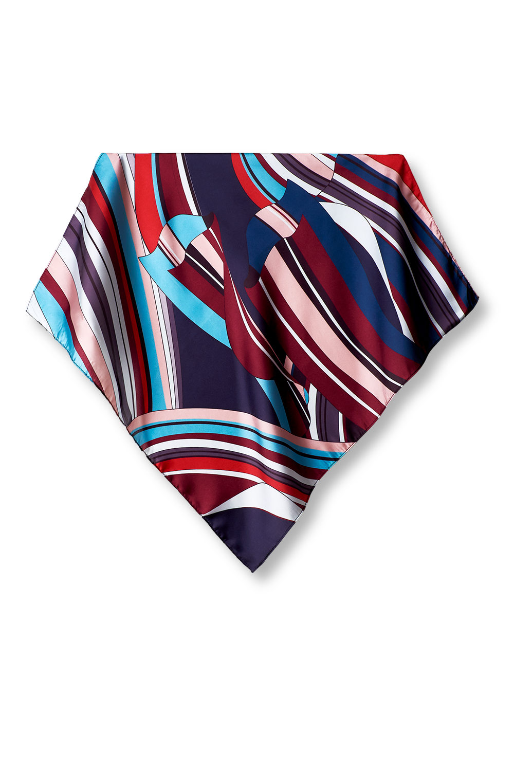Scarf Stripes in polyester satin | 50x50cm