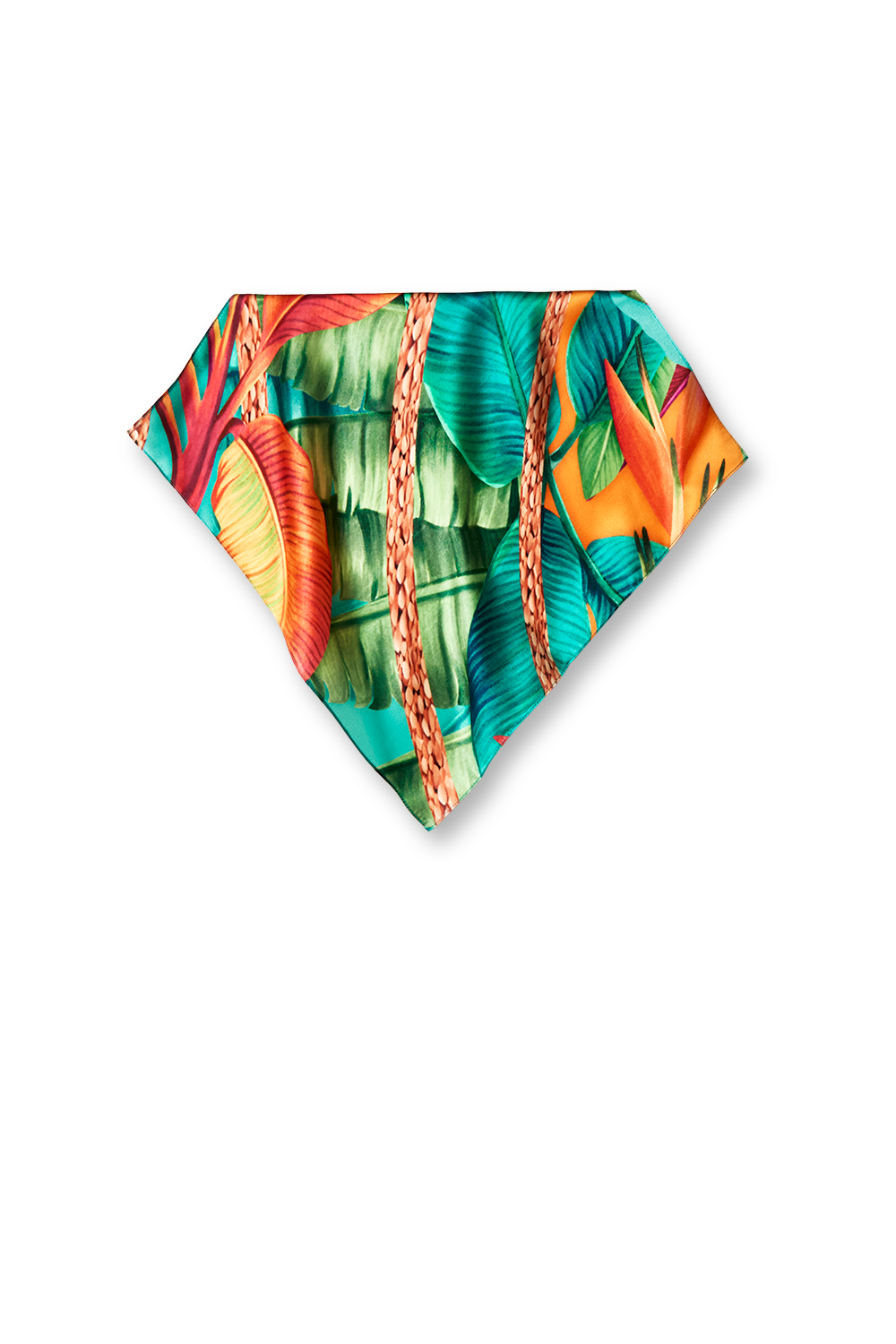 Musáceas scarf in silk satin | 40x40cm