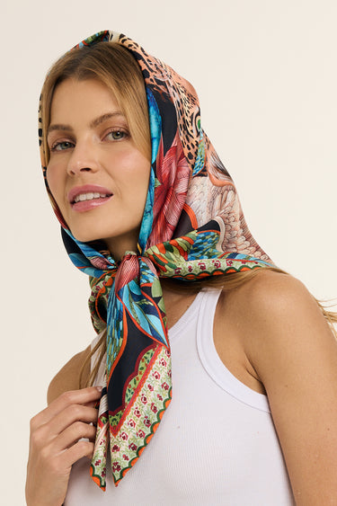 GRAND MOSQUE SCARF IN POLYESTER SATIN | 90X90CM