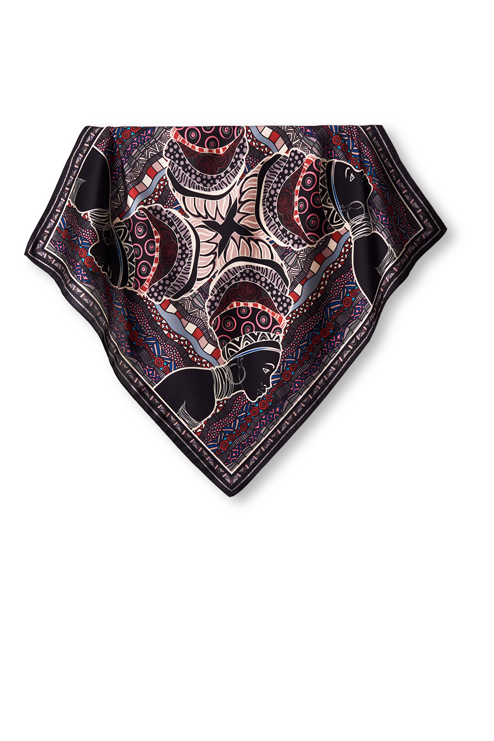 Rwanda scarf in polyester satin | 50x50cm