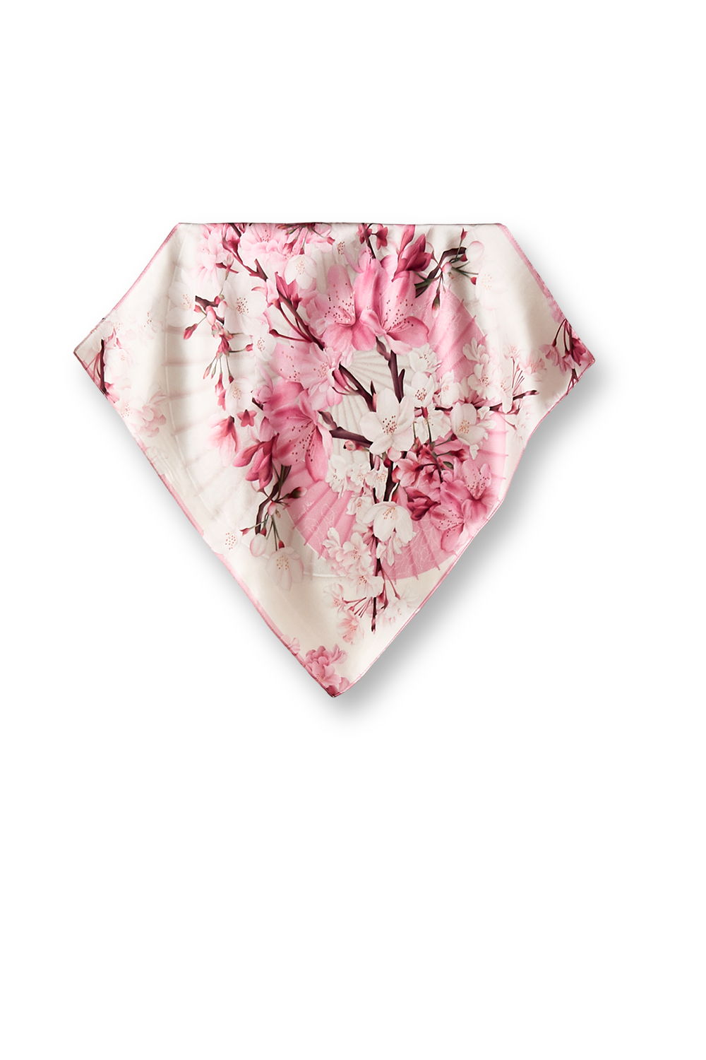 Lenço Sakura Benevolência em cetim de seda | 40x40cm