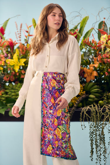 Lenço Sapucaí em twill de seda | 90x90cm