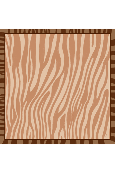 Imagem de estampa do lenço stripes com ranhuras que se assemelham à pelagem de tigres. Pode ser usado como lenço para pescoço.