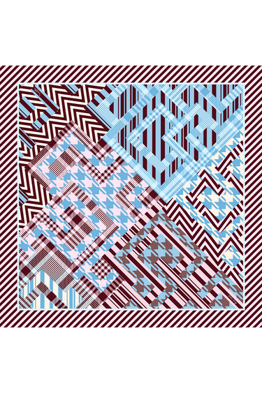 PRÉ-VENDA - Lenço double face Classic em cetim de seda | 90x90cm