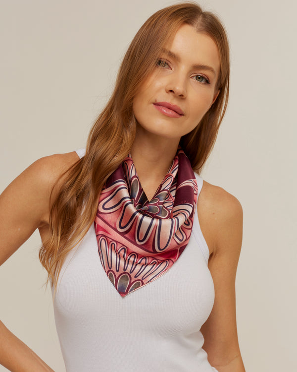Sumidade scarf in polyester satin | 50x50cm