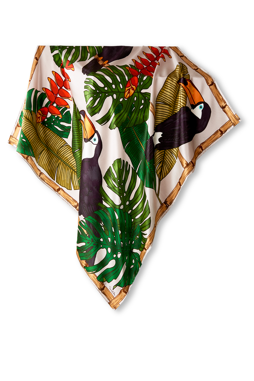 Tijuca scarf in silk satin | 90x90cm