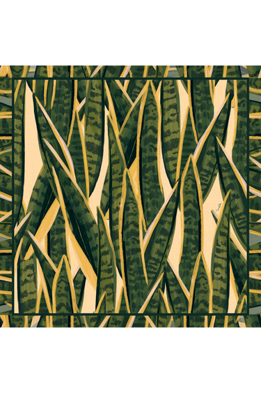 Lenço Traços Ornamentais em cetim de poliéster | 90x90cm