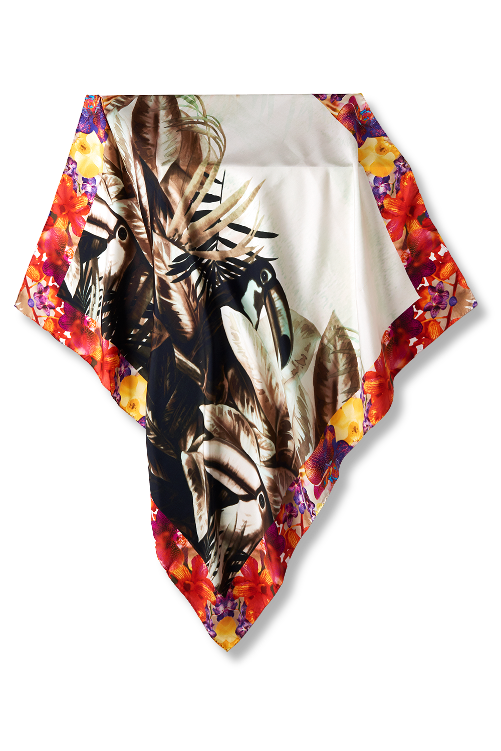 Lenço Tucano em twill de seda | 90x90cm