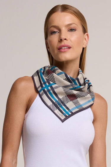 Bandana Xadrez gravataria em algodão | 65x65cm