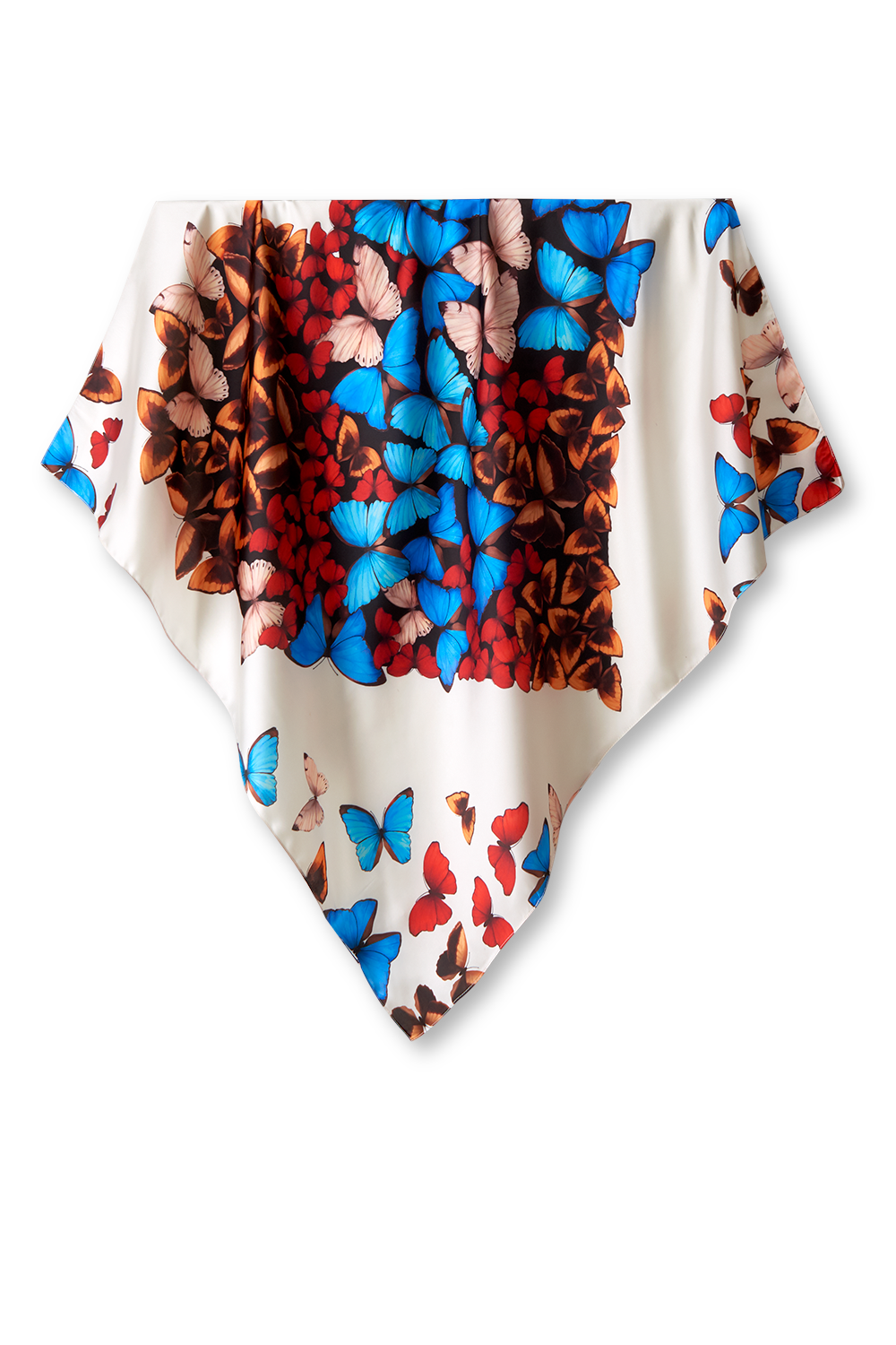 Yasmin Floral scarf in polyester satin | 70x70cm