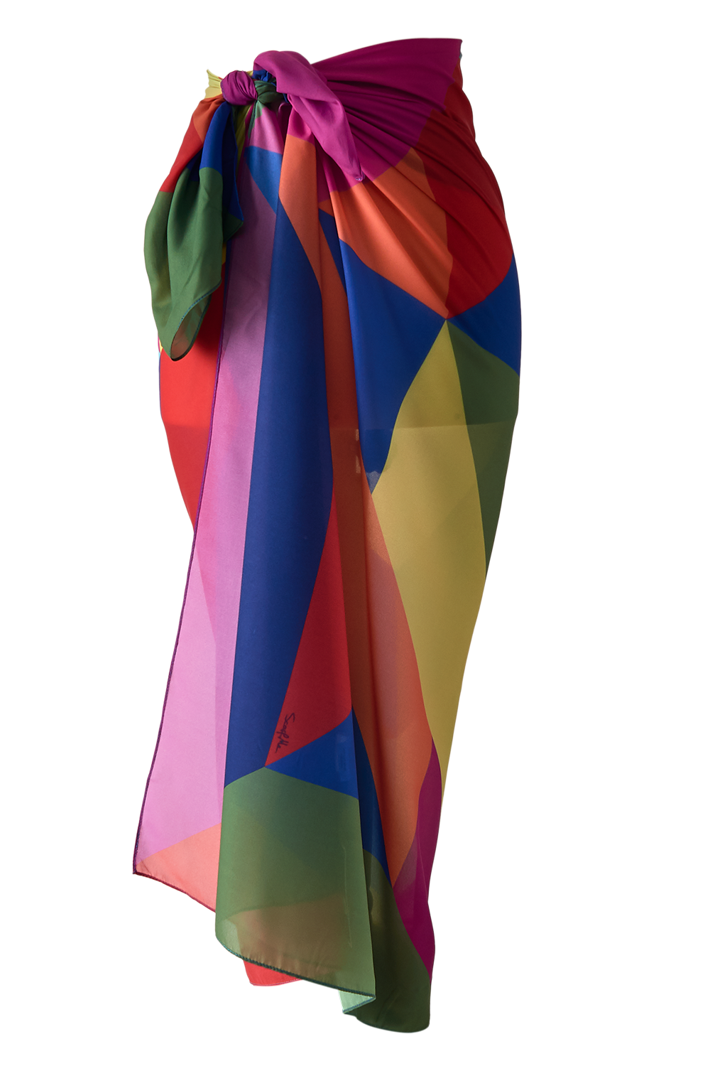Max Pyramid scarf in polyester mousseline | 130x130cm