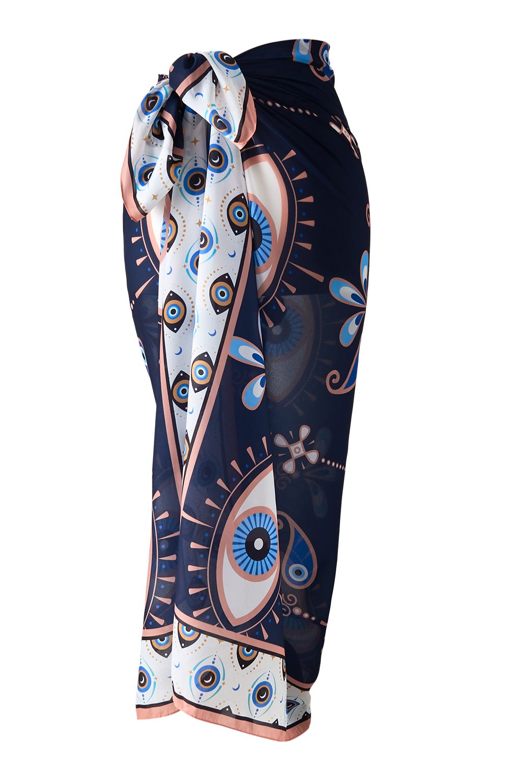 Max Greek Eye scarf in polyester mousseline | 130x130cm