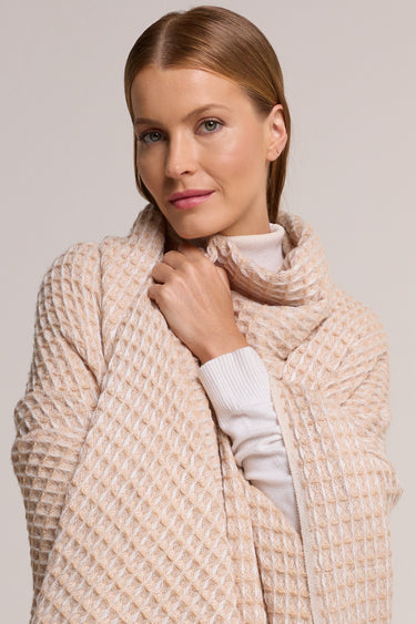 Manta Nepal em cashmere areia