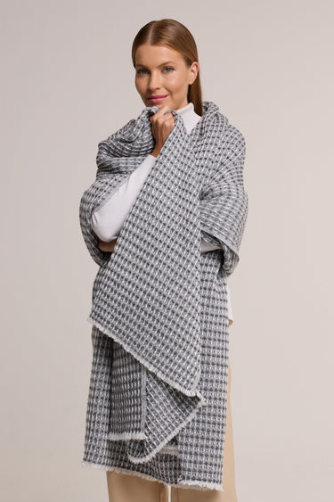 Manta Nepal em cashmere cinza