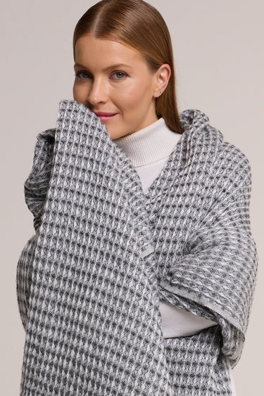 Manta Nepal em cashmere cinza