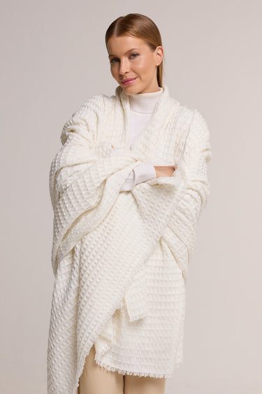 Manta Nepal em cashmere off white