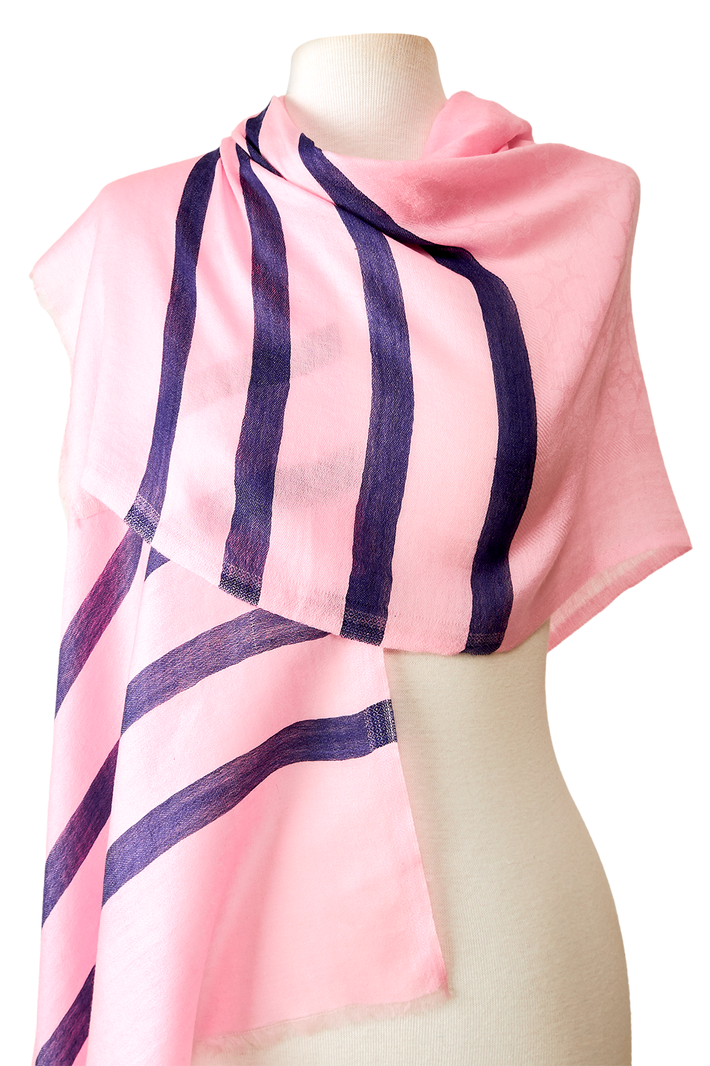   - Cashmere Baby rosa claro/marinho- Scarf Me 