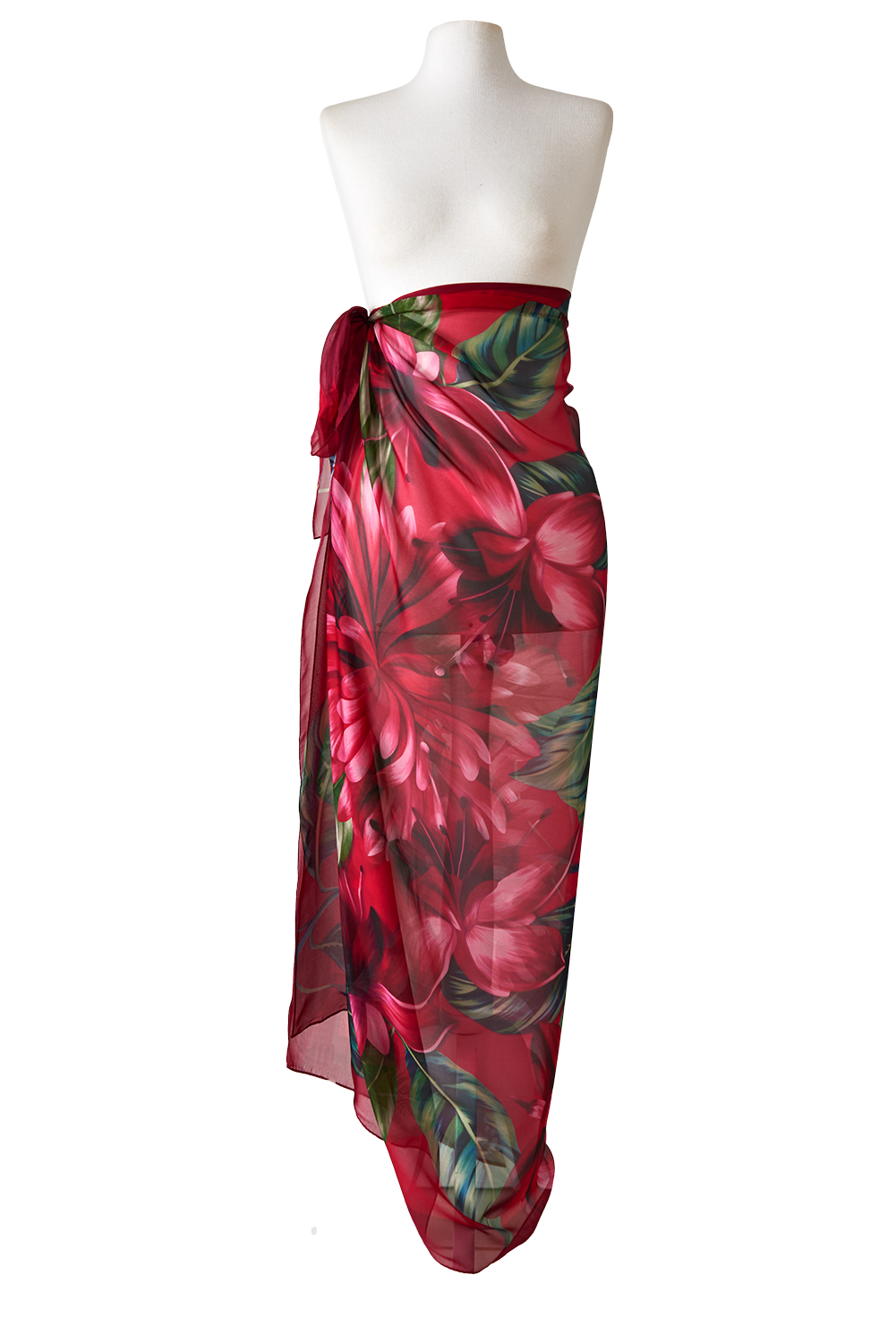 Max scarf Flor Flamingo magenta on silk mousseline | 130x130cm