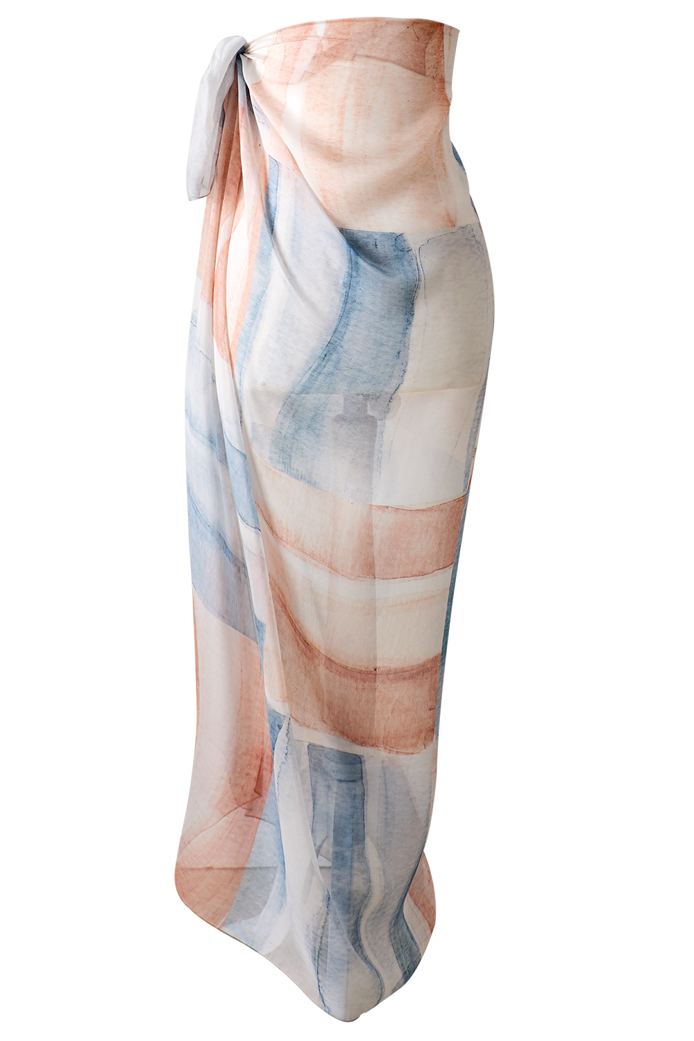 Max lenço Patchwork bicolor em mousseline de seda | 130x130cm